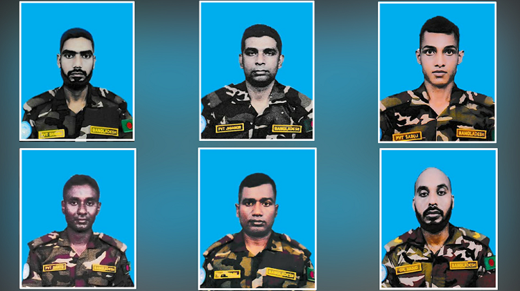 সুদানে নিহত ৬ বাংলাদেশি শান্তিরক্ষীর পরিচয় প্রকাশ