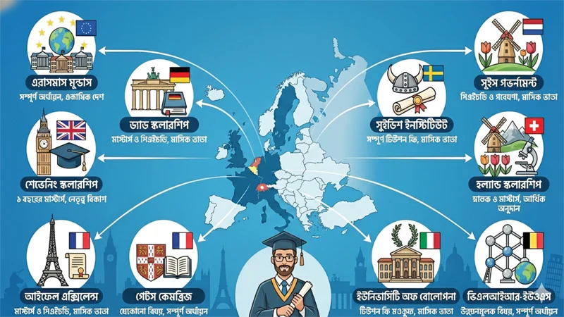 ইউরোপের সেরা ১০ স্কলারশিপ