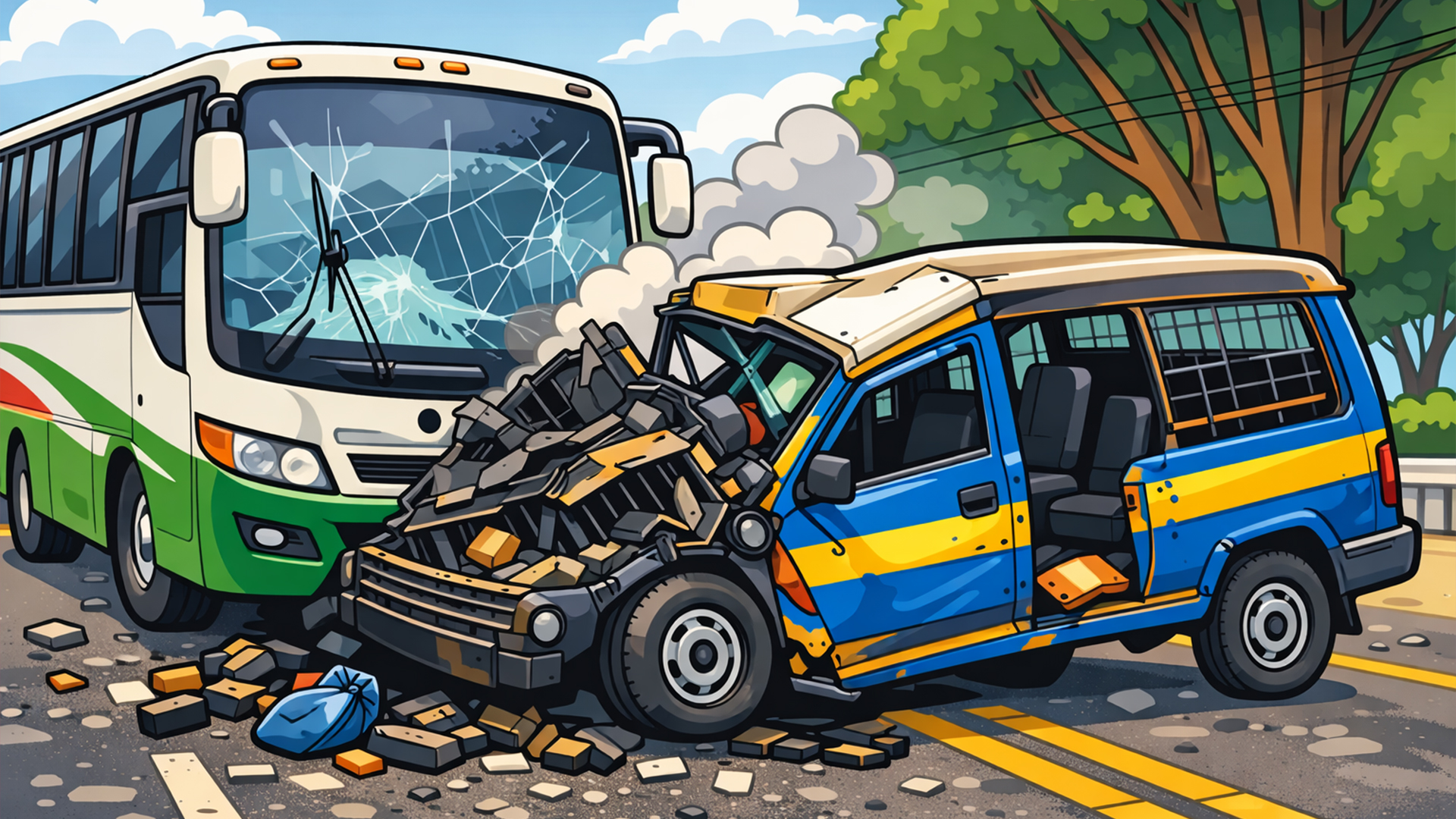 যাত্রাবাড়ীতে বাস-লেগুনা সংঘর্ষে নিহত ২