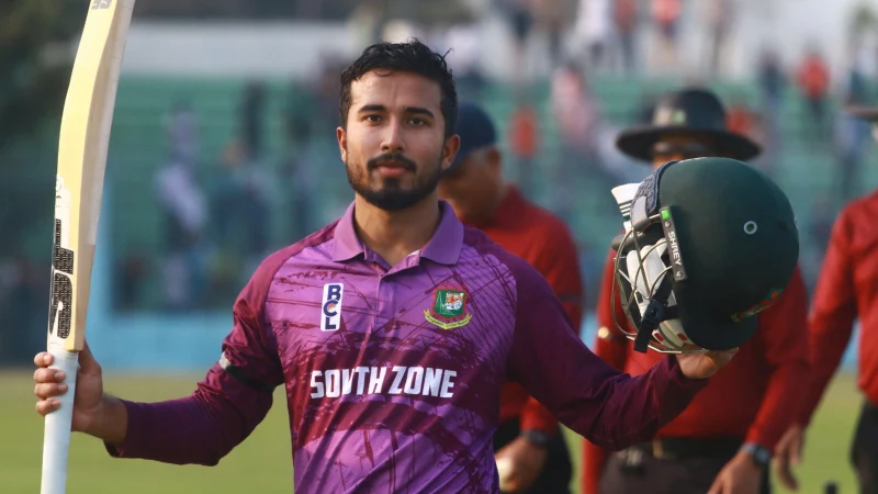 আফিফের সেঞ্চুরি ও মিঠুনের ফিফটিতে দক্ষিণাঞ্চলের দাপুটে জয়